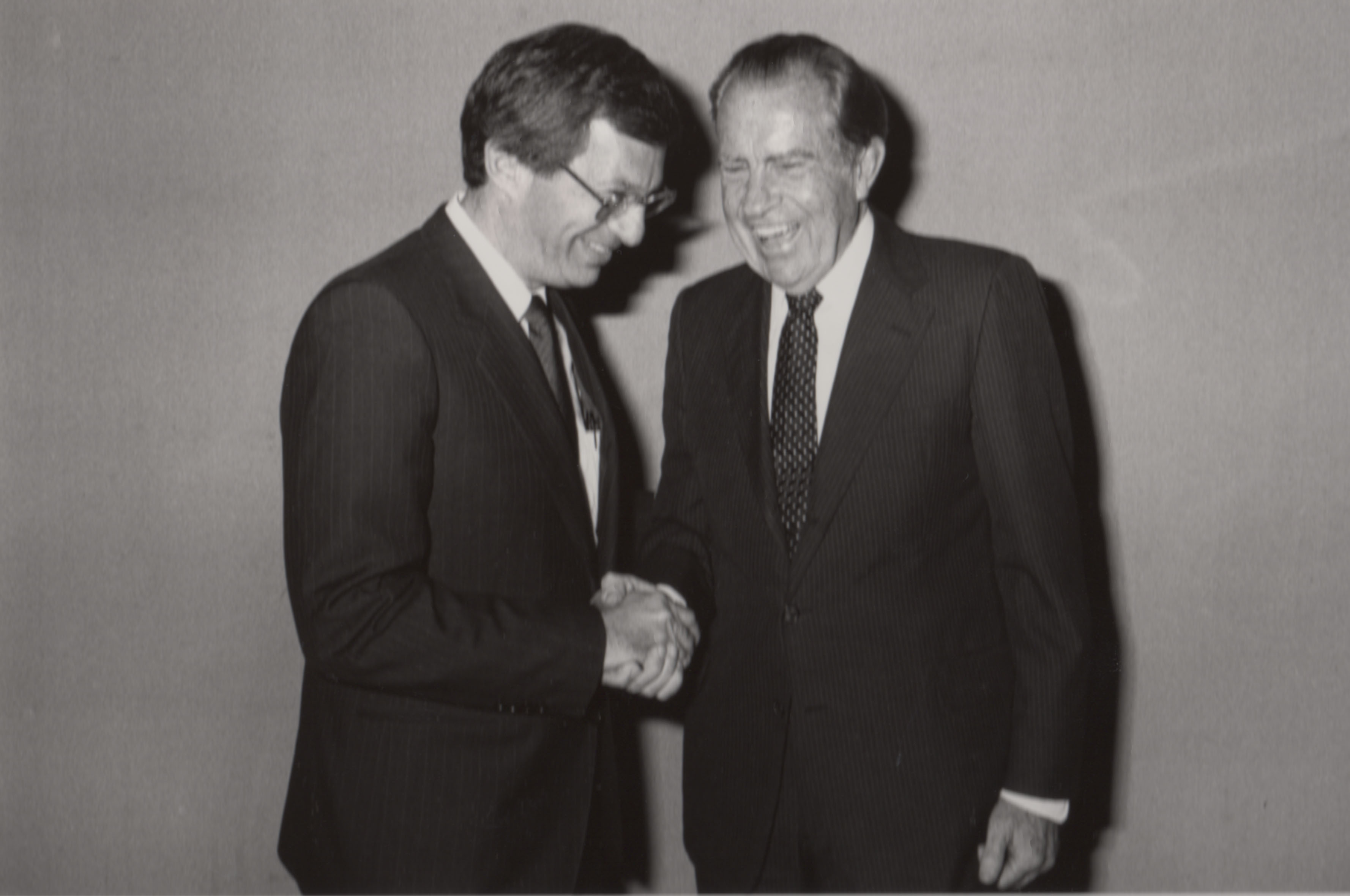 From Vincent DeVita's personal file: "With former president Richard Nixon. I asked him what he thought were the greatest achievements of his presidency. He said going to China and signing the National Cancer Act."