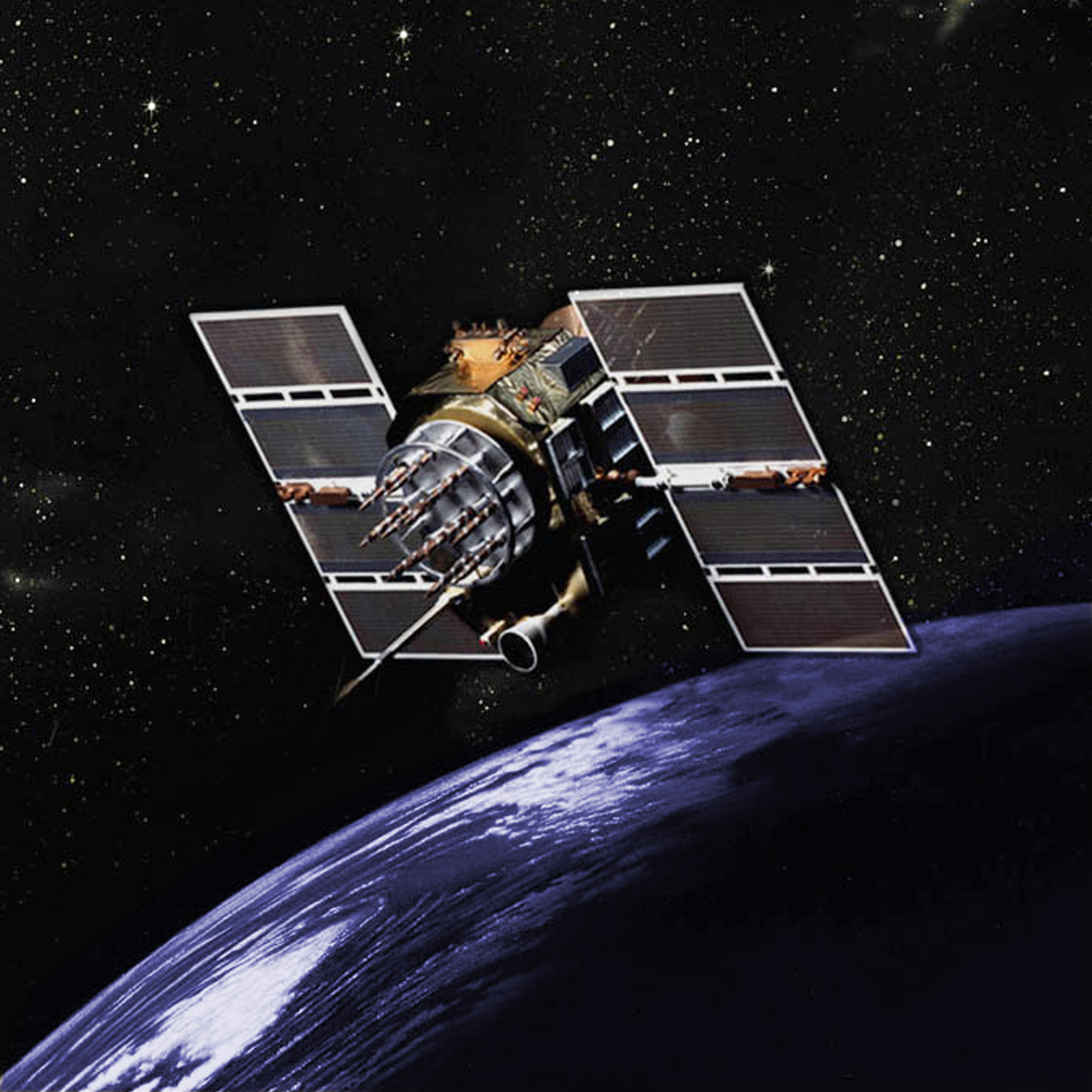 A GPS satellite, Credit: United States Government