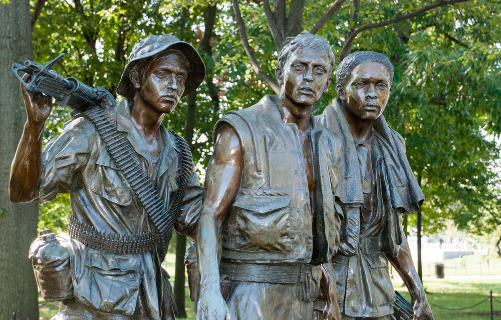 The Three Soldiers - Vietnam Veteran's Memorial in Washington DC, from Shutterstock