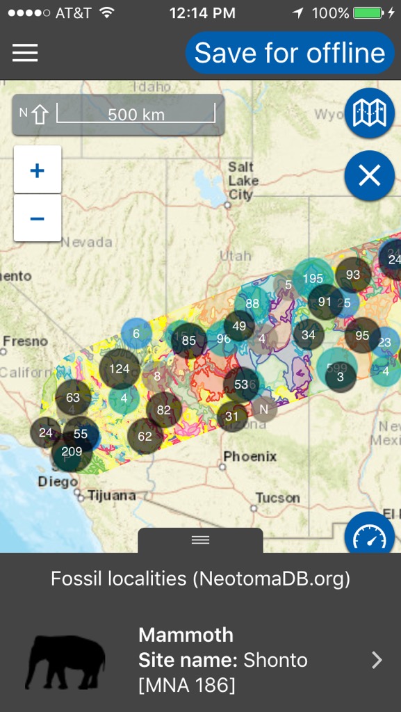 A screenshot of the app, Flyover Country.