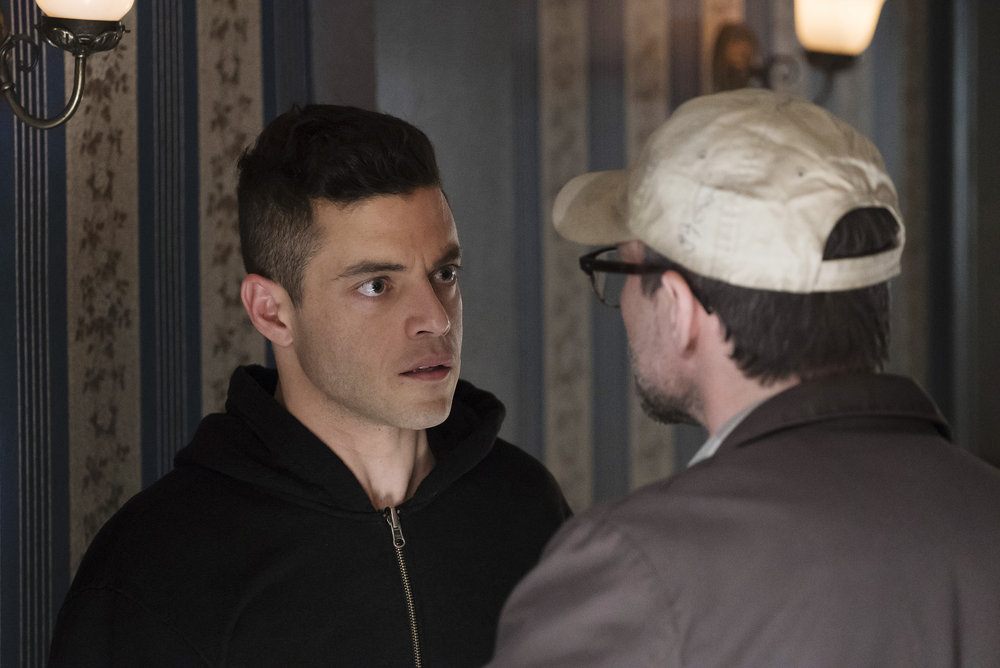 Rami Malek & Christian Slater Get to Work on Final 'Mr. Robot