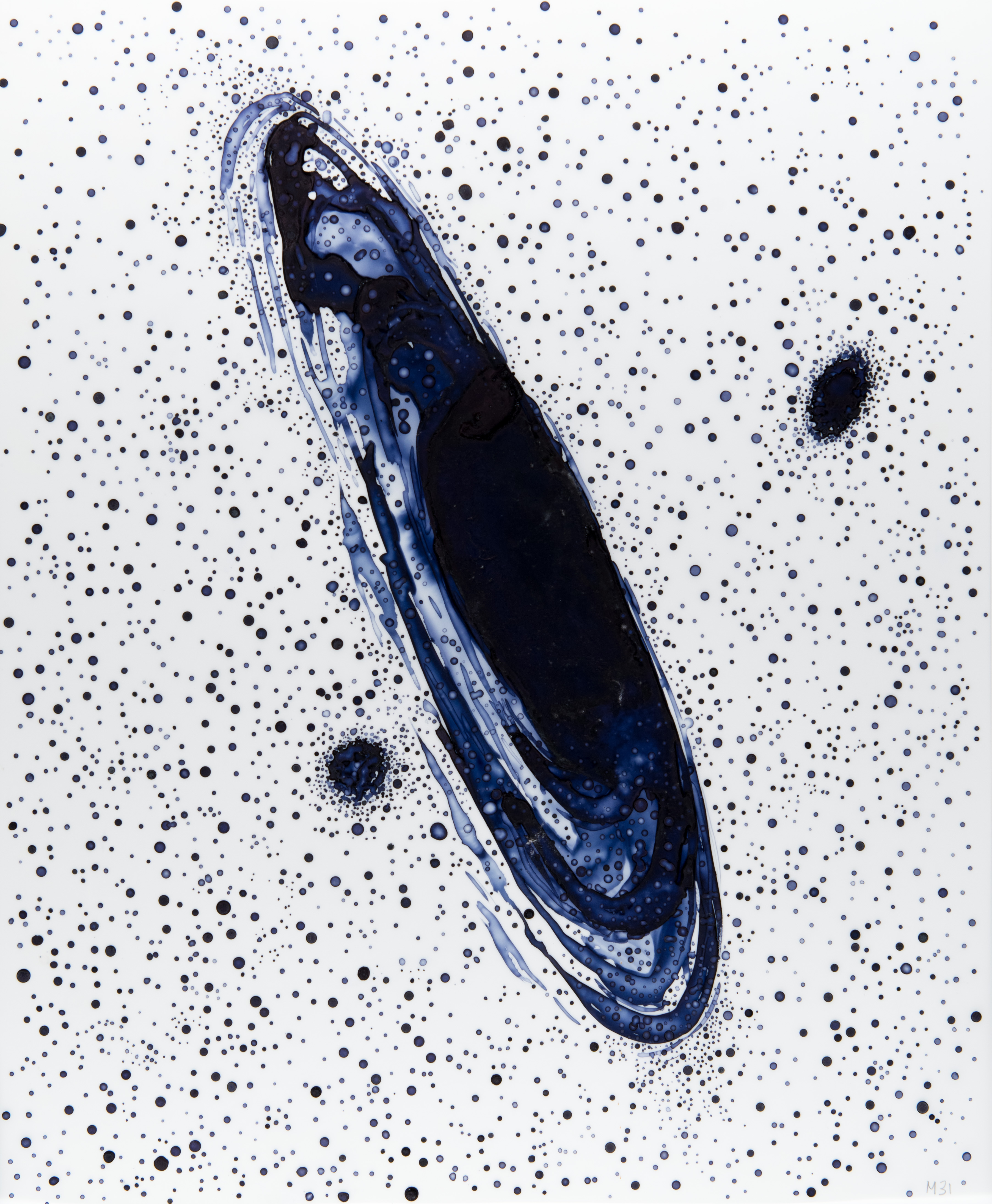 Painting of M31 (Andromeda Galaxy), from "Deep Sky Companion" by Lia Halloran. Credit: Lia Halloran