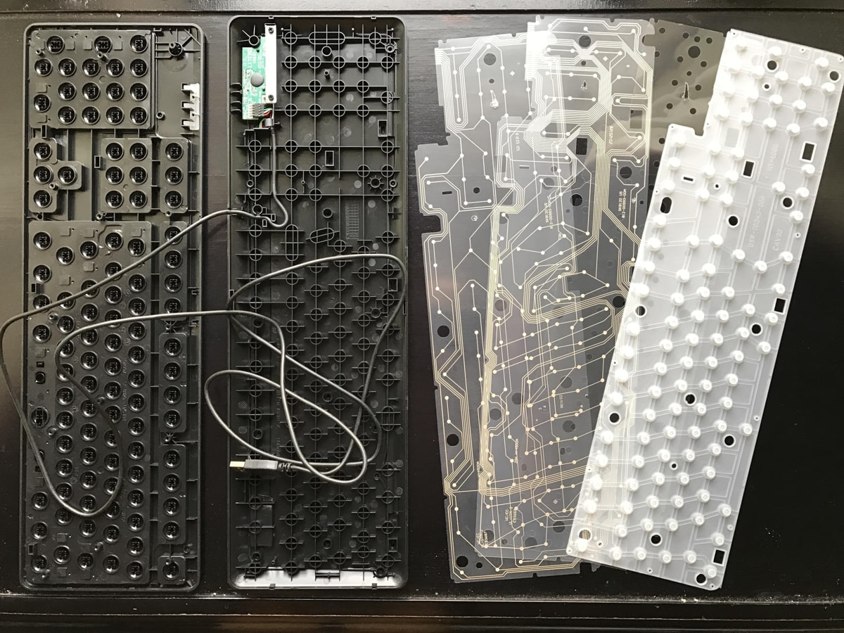 A keyboard, deconstructed. Credit: Charles Bergquist
