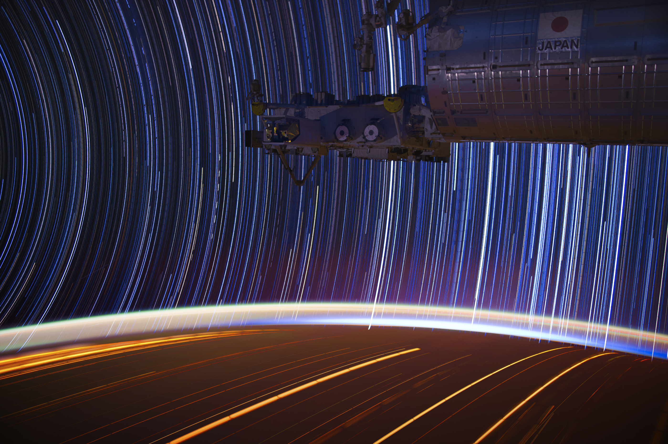 Star trails. Credit: Donald Pettit/NASA