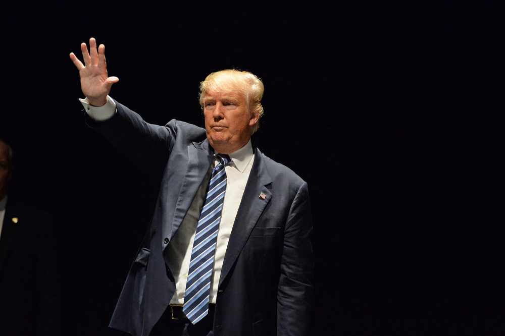 President Donald Trump, via Shutterstock