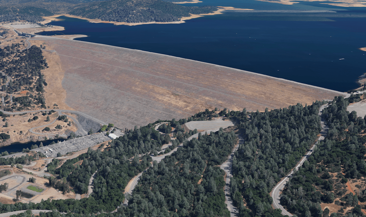 The Oroville Dam. 