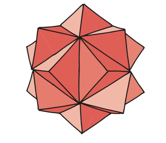 drawing of 20-pointed 3D star