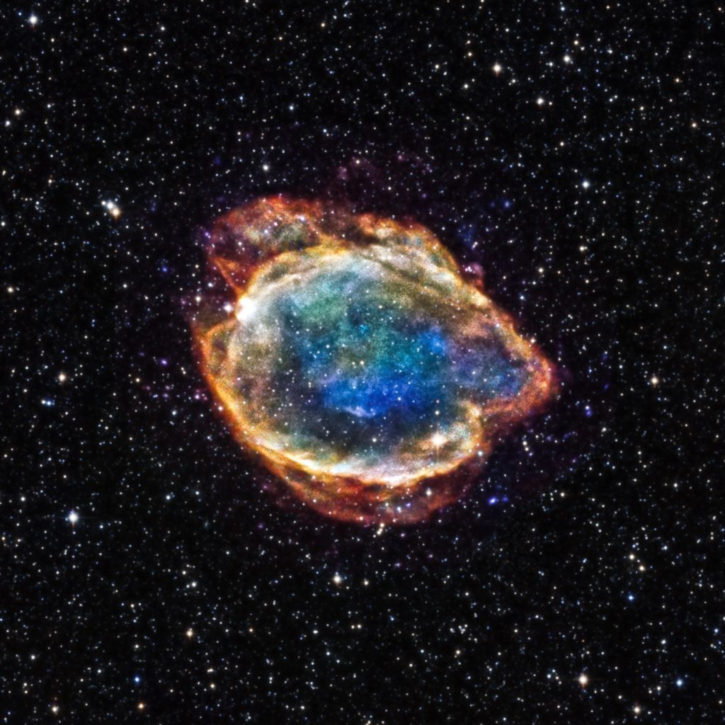 Debris field of an exploded star