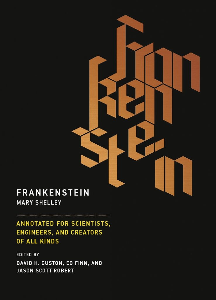 book cover of frankenstein