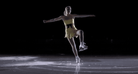 skater spinning slower then faster