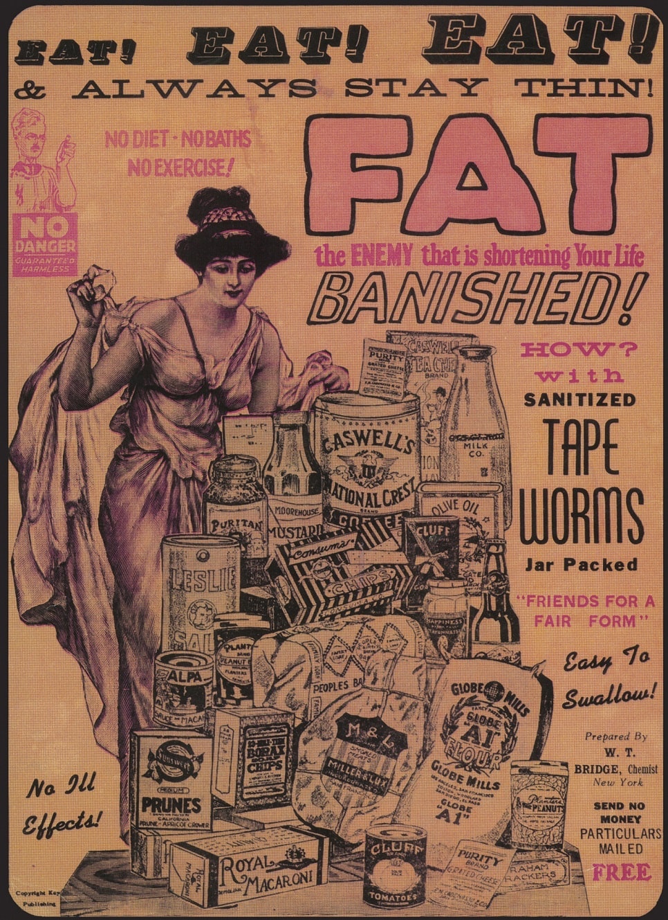 advertisement for tape worms as weight loss treatment