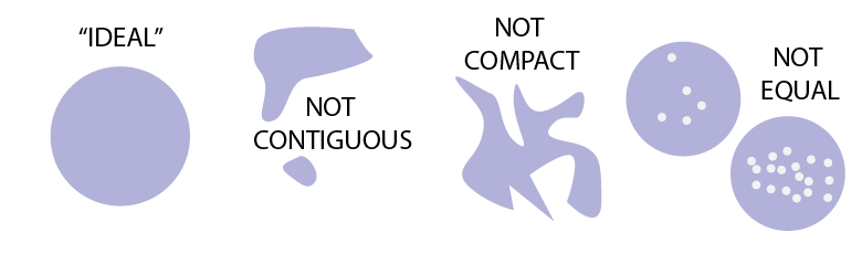 contiguity compactness and equality in redistricting