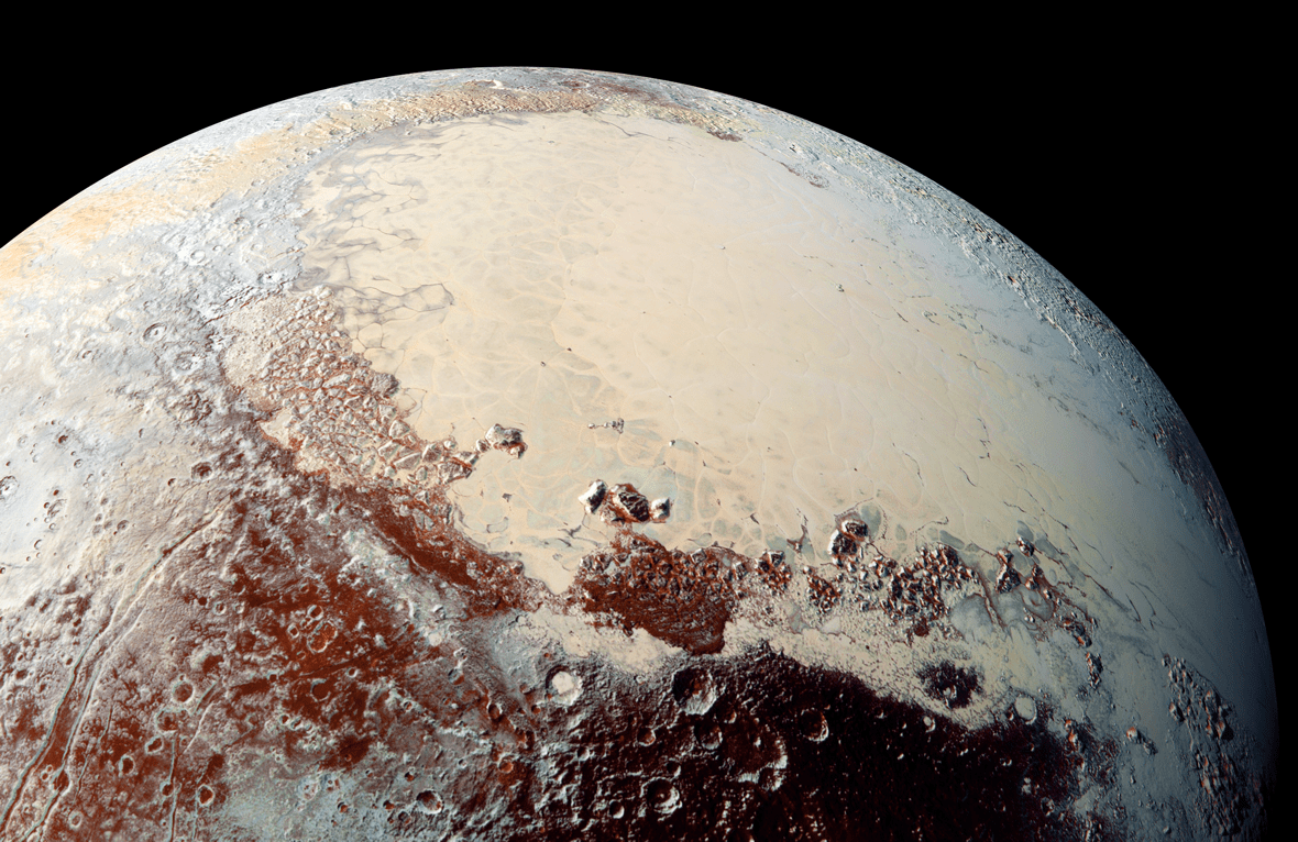 pluto from space