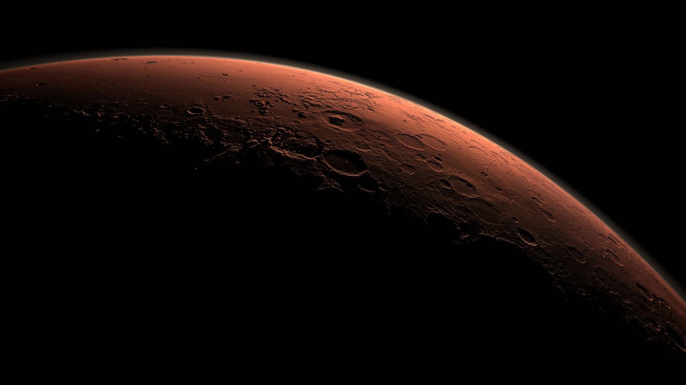 just a sliver of the surface of mars