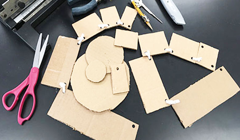 Cut out rectangles and circles for the modeling activity