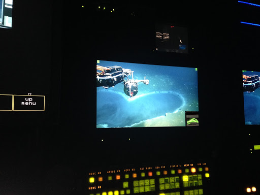 The view from the bottom of the ocean from an ROV pilot's perspective