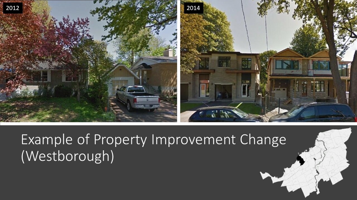 side by side images of houses changed