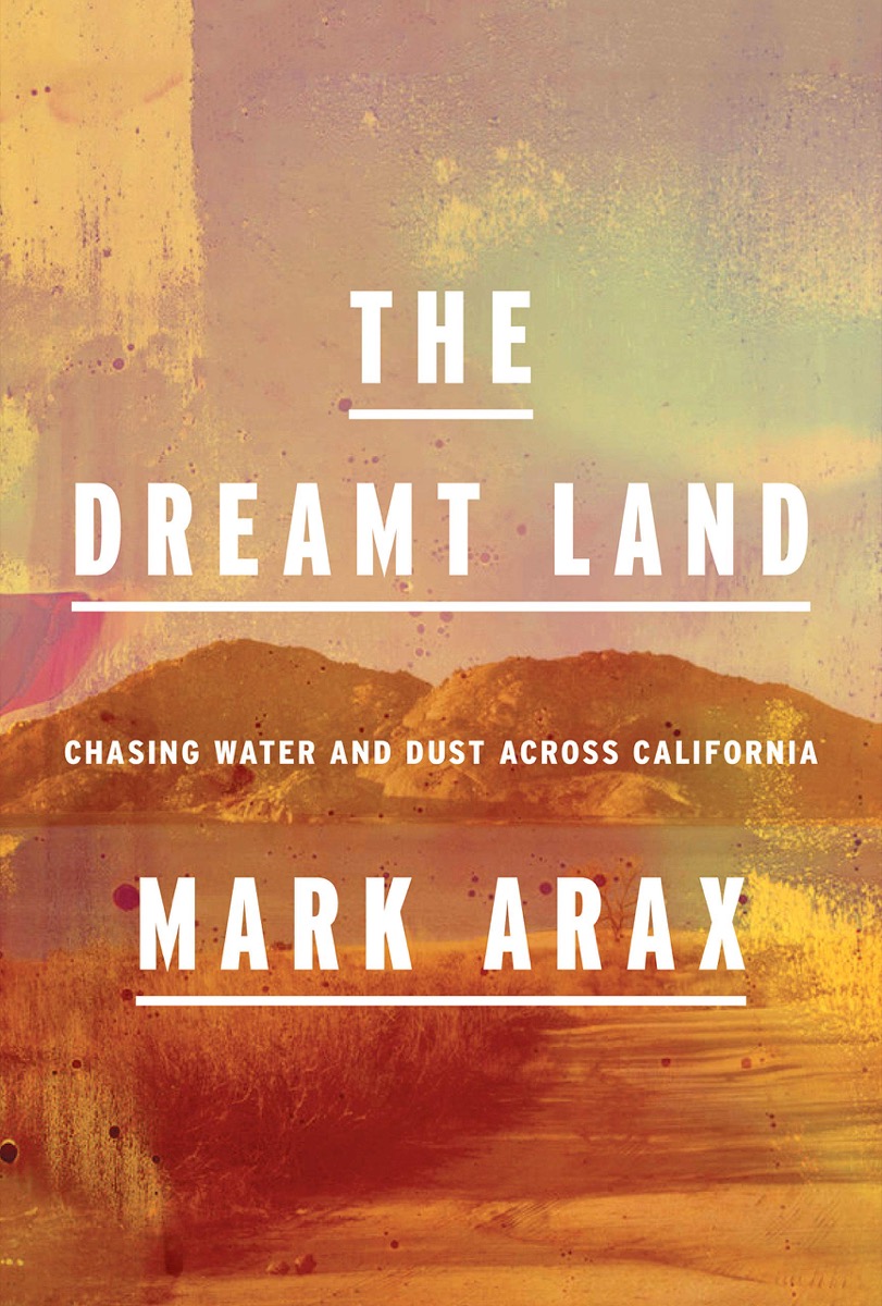 orangeish book cover with a watercolor-like rendition of california hills and white text on top