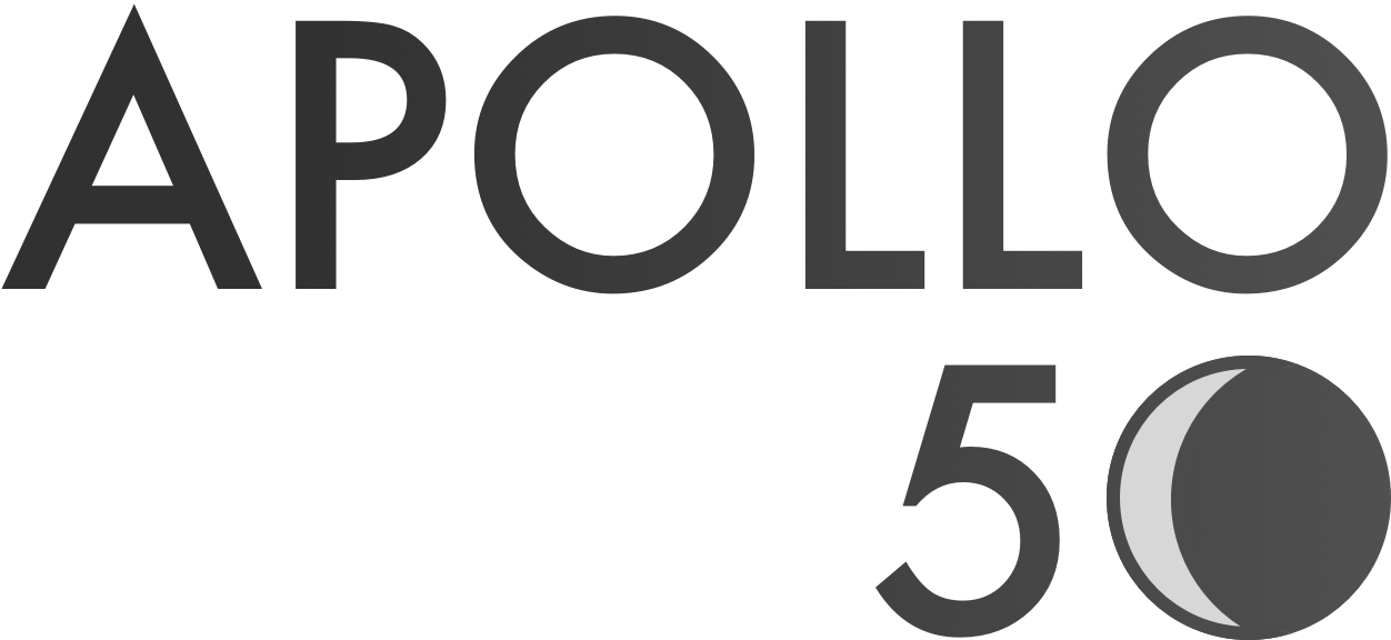 a logo that says 'apollo 50'