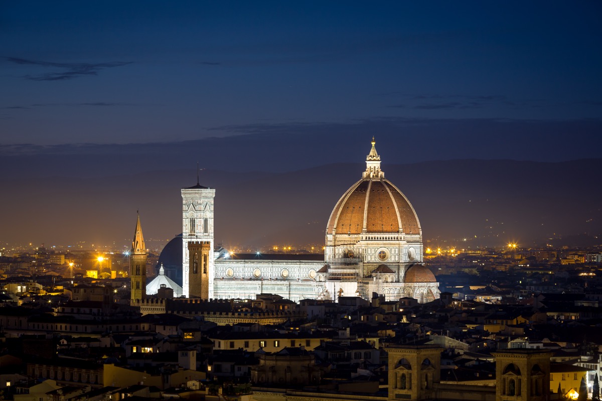 Florence's Dome at night