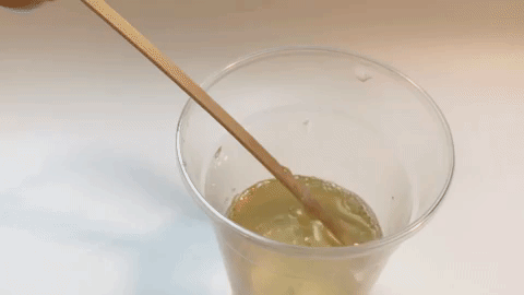 Stretching slime made of corn syrup