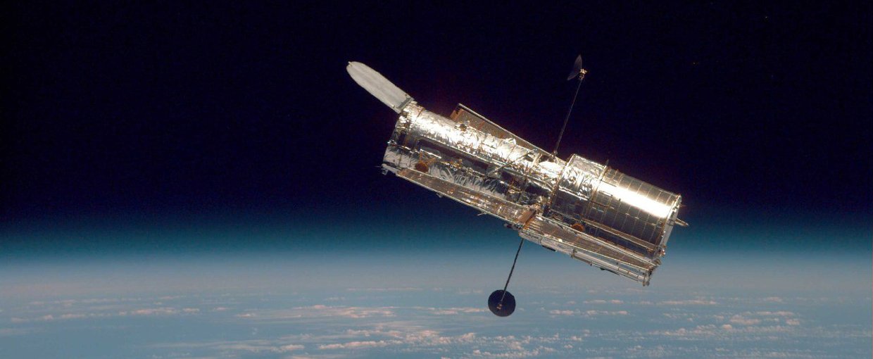 the hubble space telescope in orbit above earth