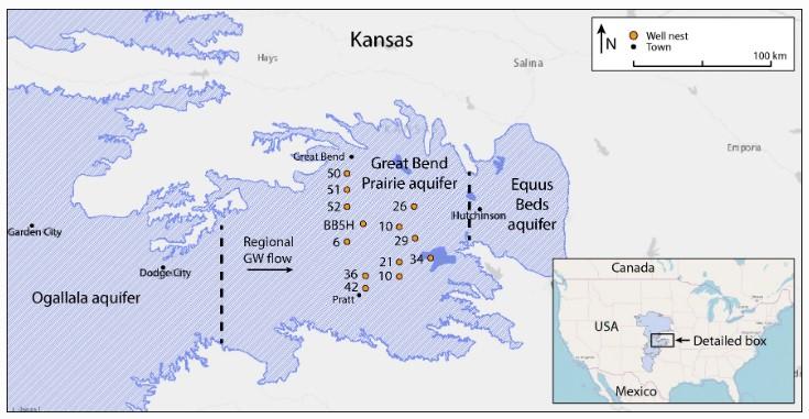 a map of wells in kansas