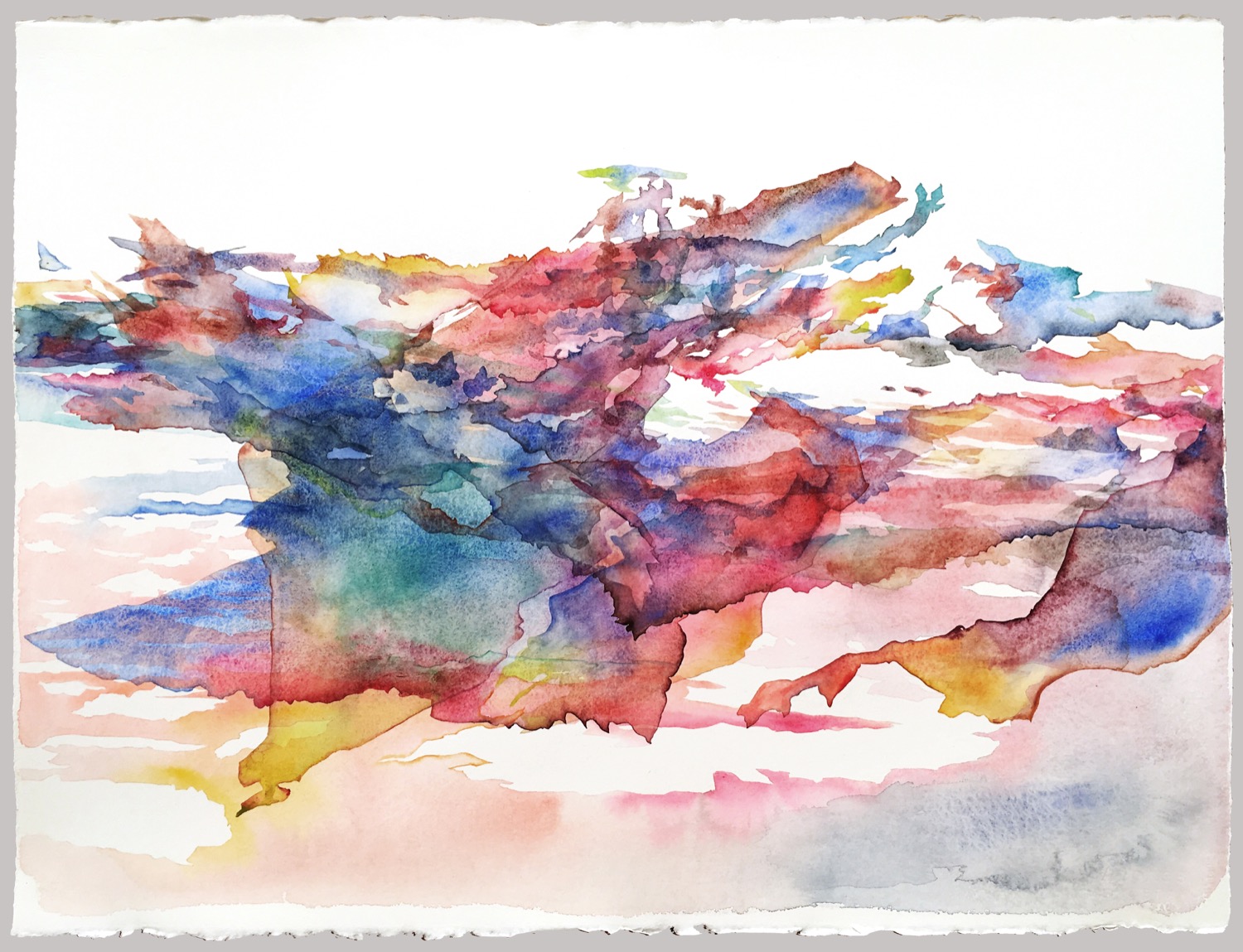 an abstract watercolor painting