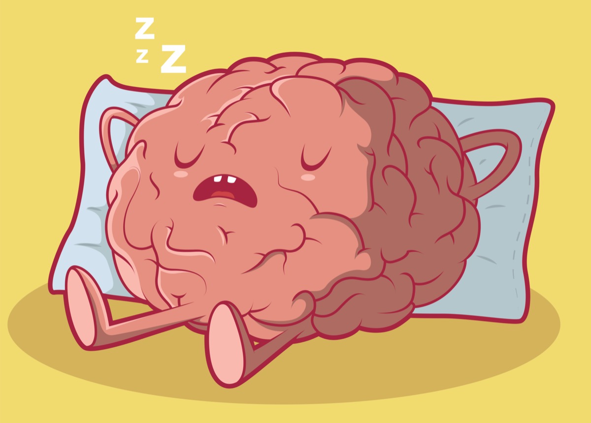 cartoon Sleeping Brain illustration