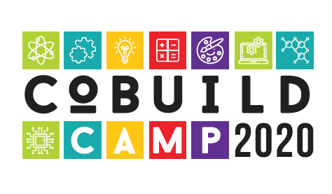 Logo with colorful text that reads CoBuildCamp 2020