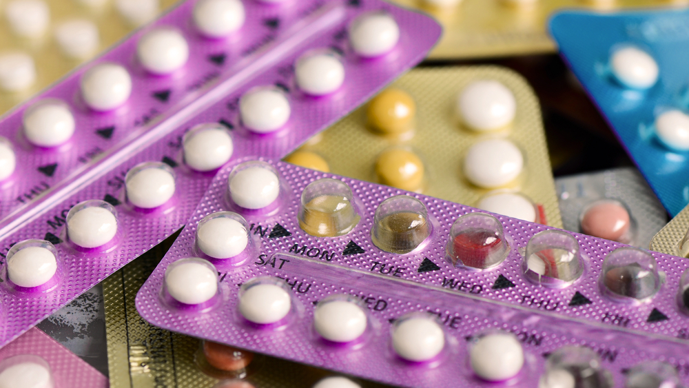 a pile of contraceptive pill packages