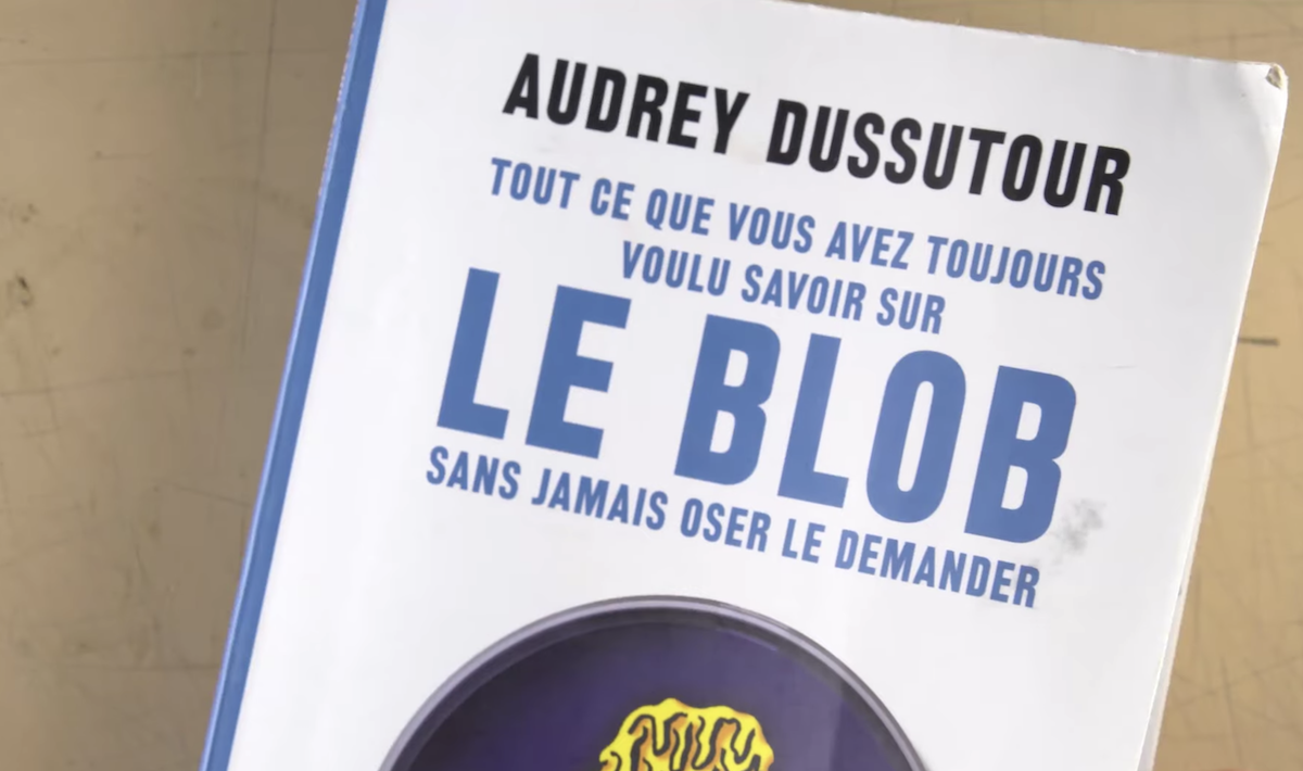 a book cover that reads "le blob" by audrey dussutour