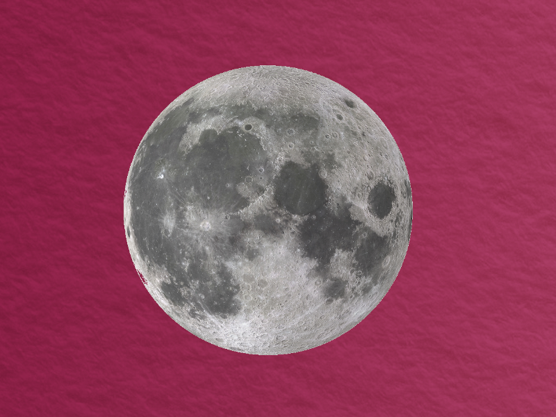 Full moon on wine red background