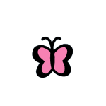 illustration of a pink butterfly