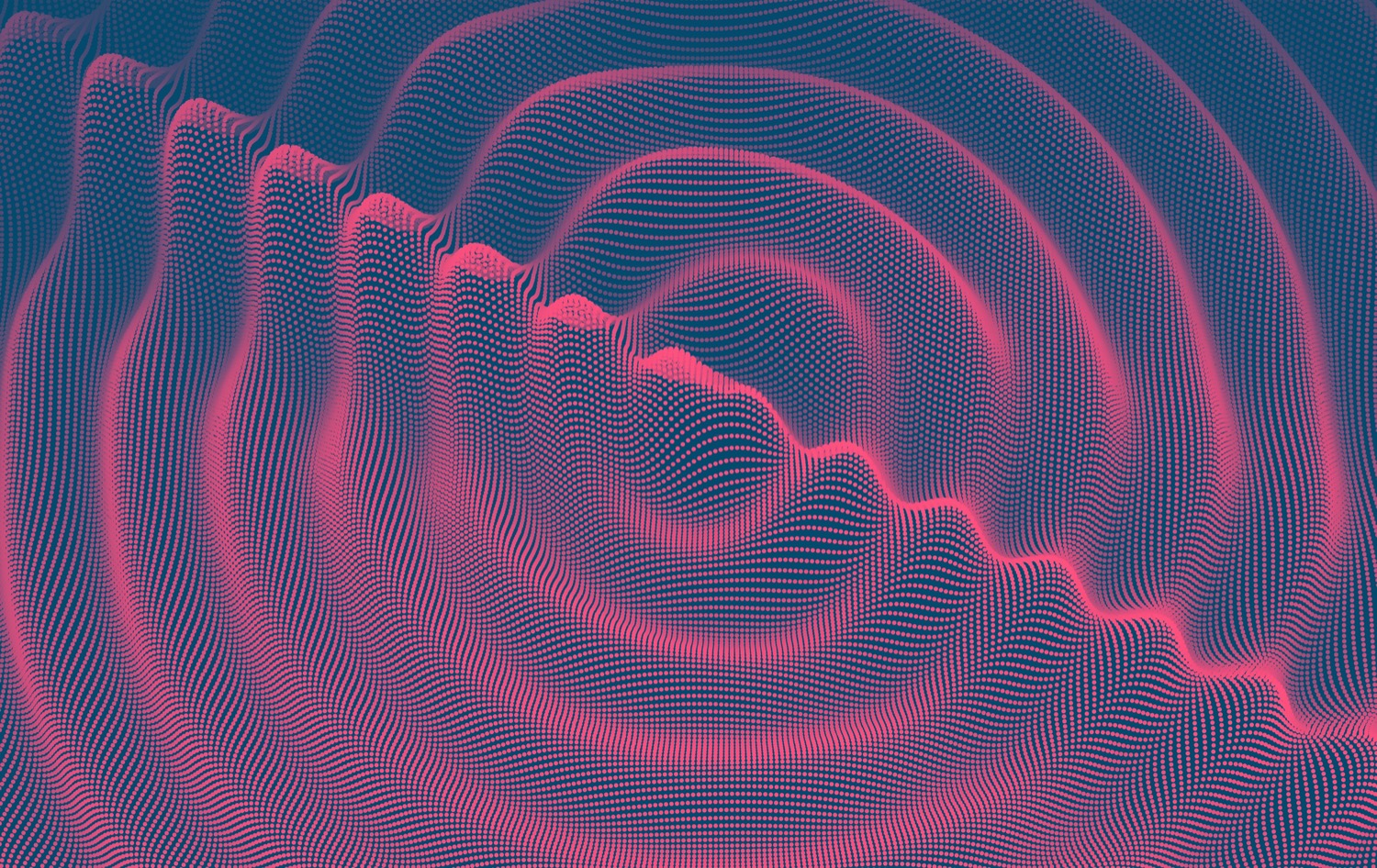an abstract 3d computer rendering of a series of ripples