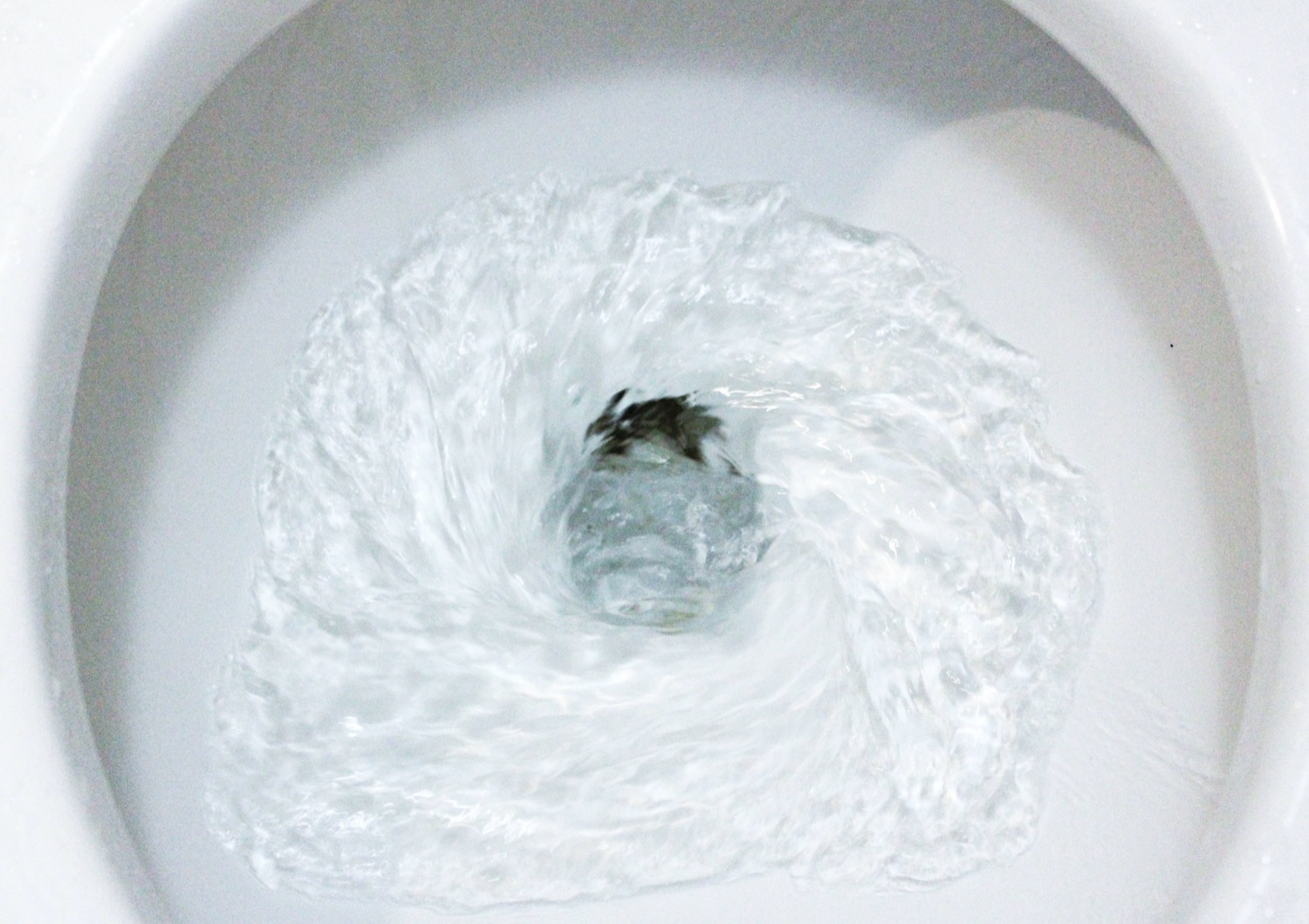 a toilet flushing