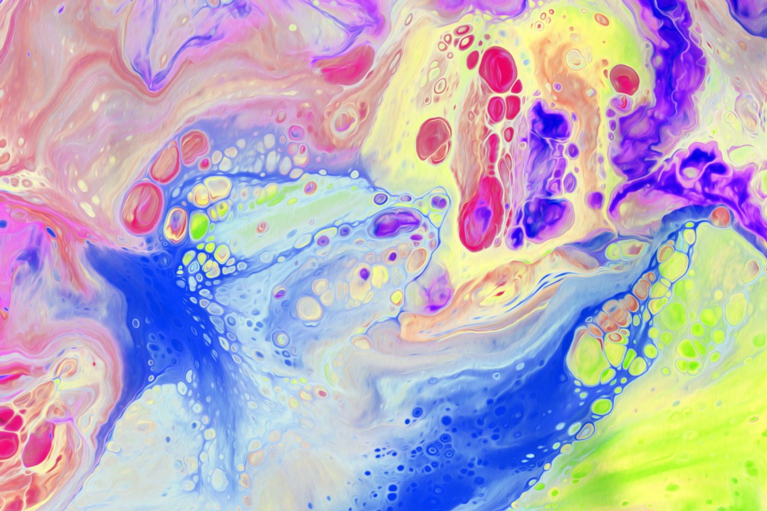 an abstract painting of swirling colors