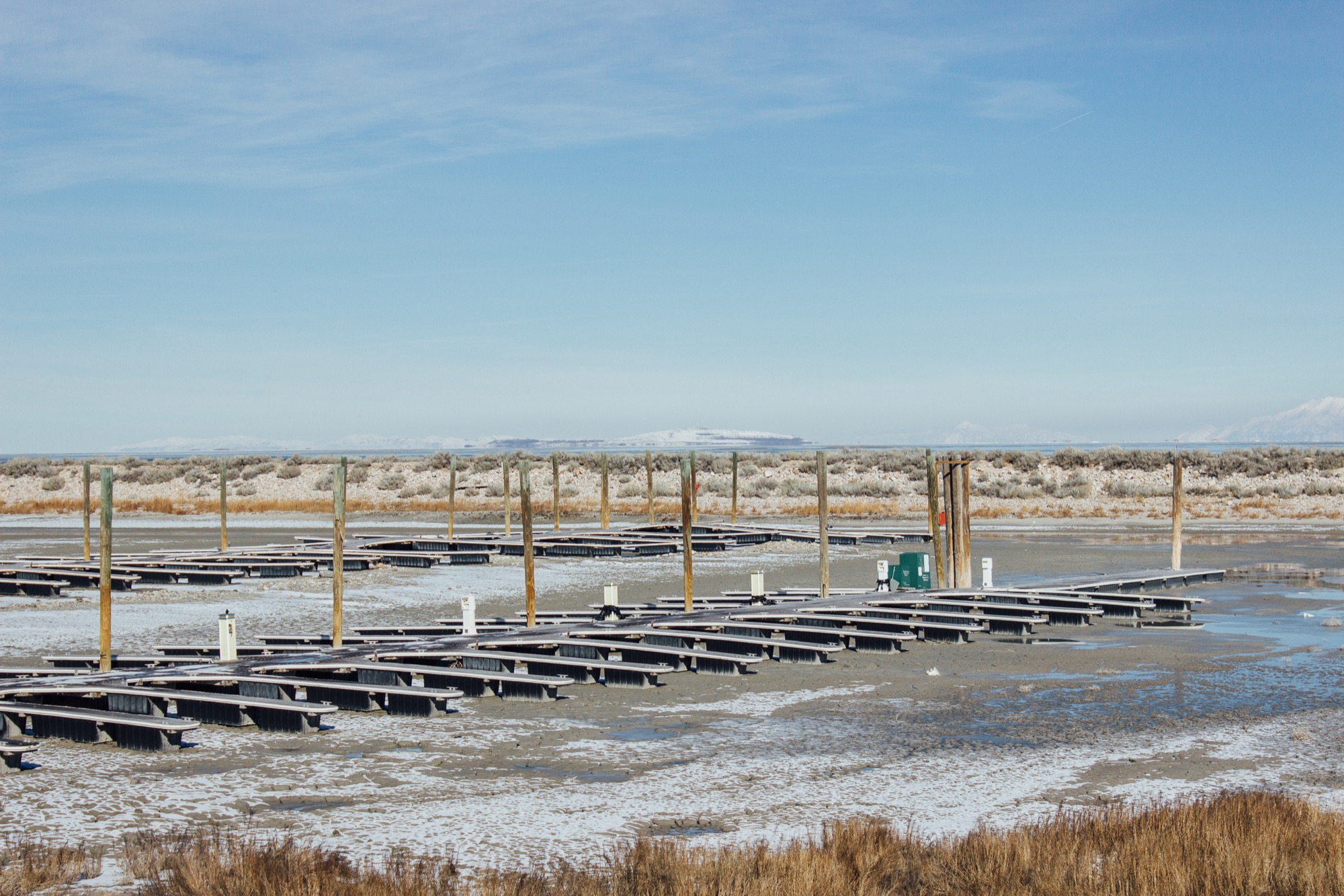 dry marina at the great salt lake 