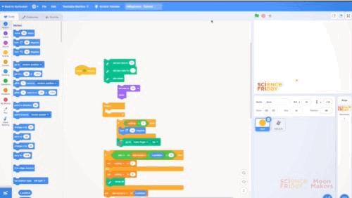 An animated GIF highlights each section of the PoseBlocks workspace.