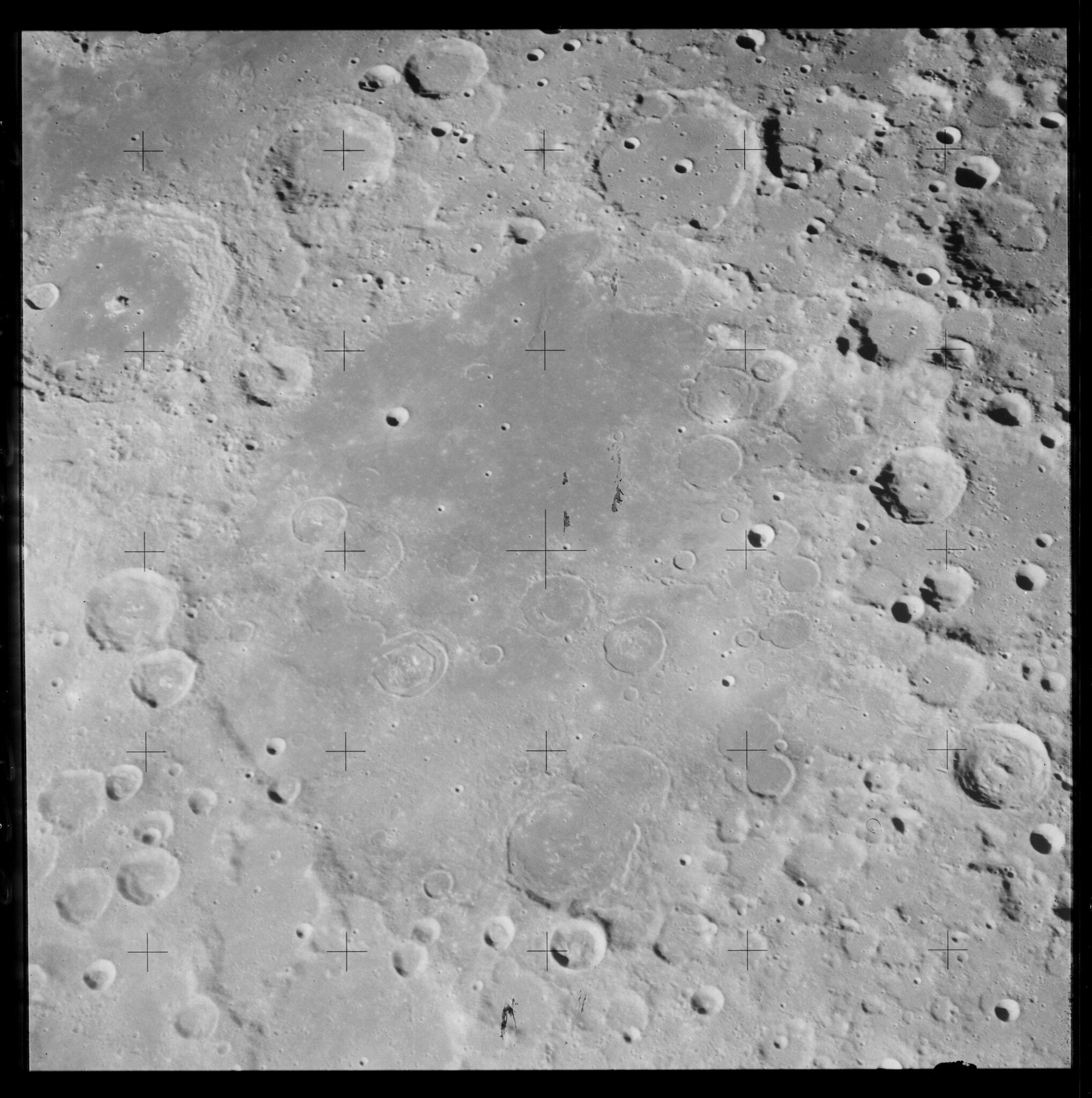 textured surface of the moon captured on film.