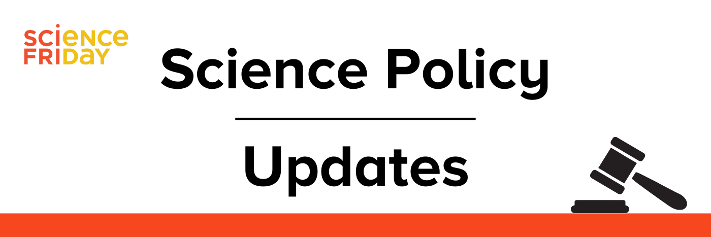 Science Policy Updates newsletter banner with gavel image