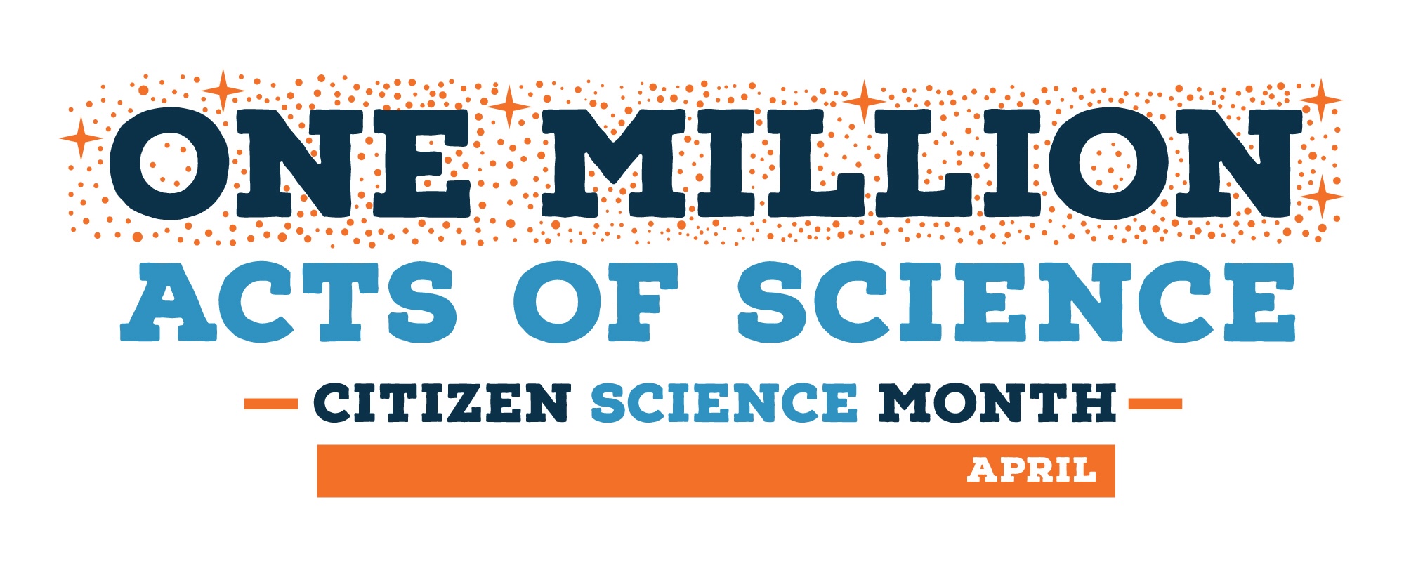 A logo reads One Million Acts of Science. Citizen Science Month. April 2024.