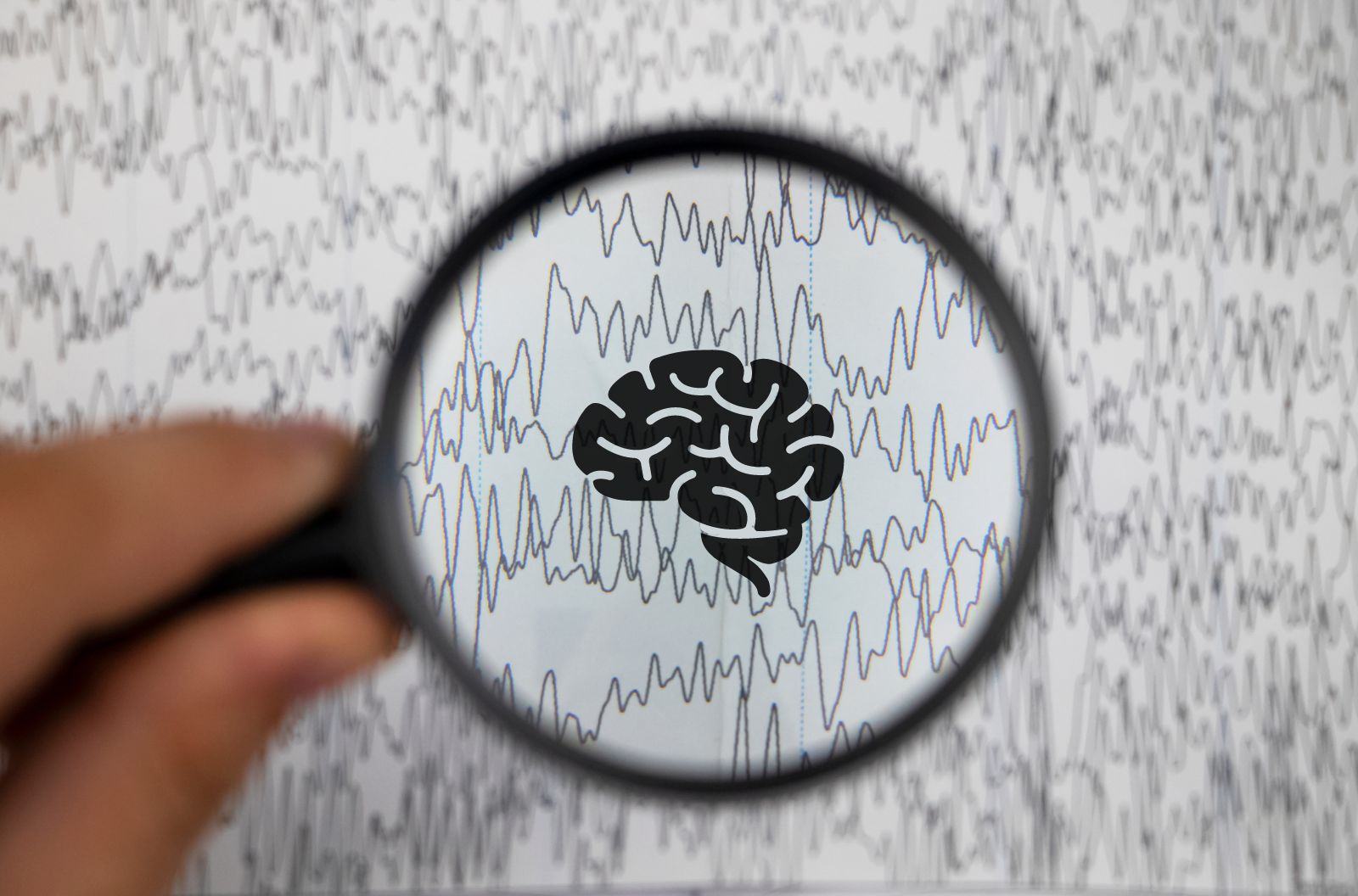 Brain waves measured by a neurologist