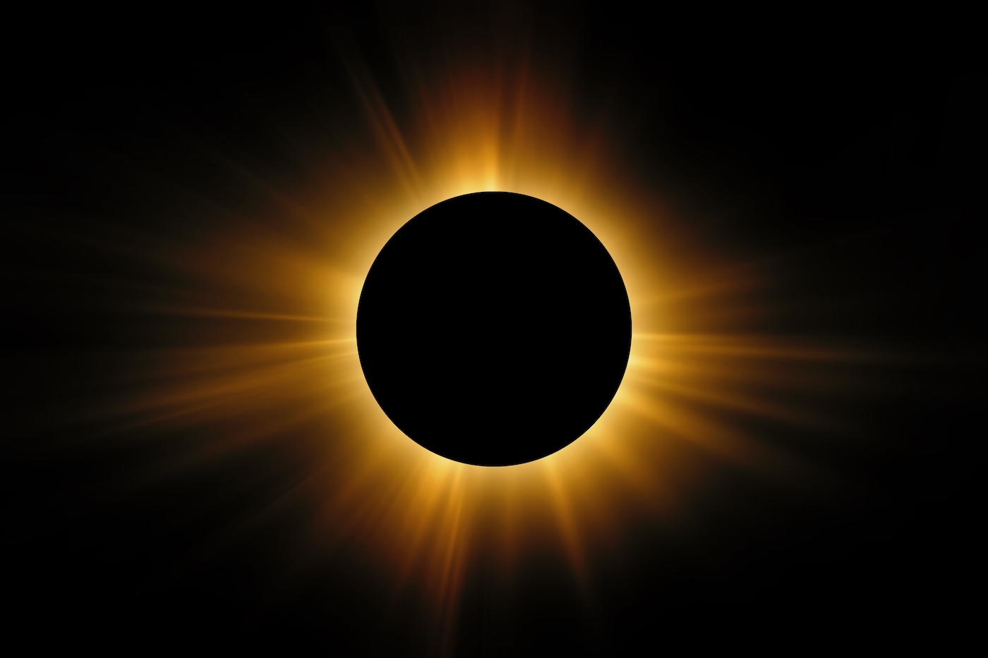 Total Solar Eclipse, astronomical phenomenon when Moon passes between planet Earth and Sun