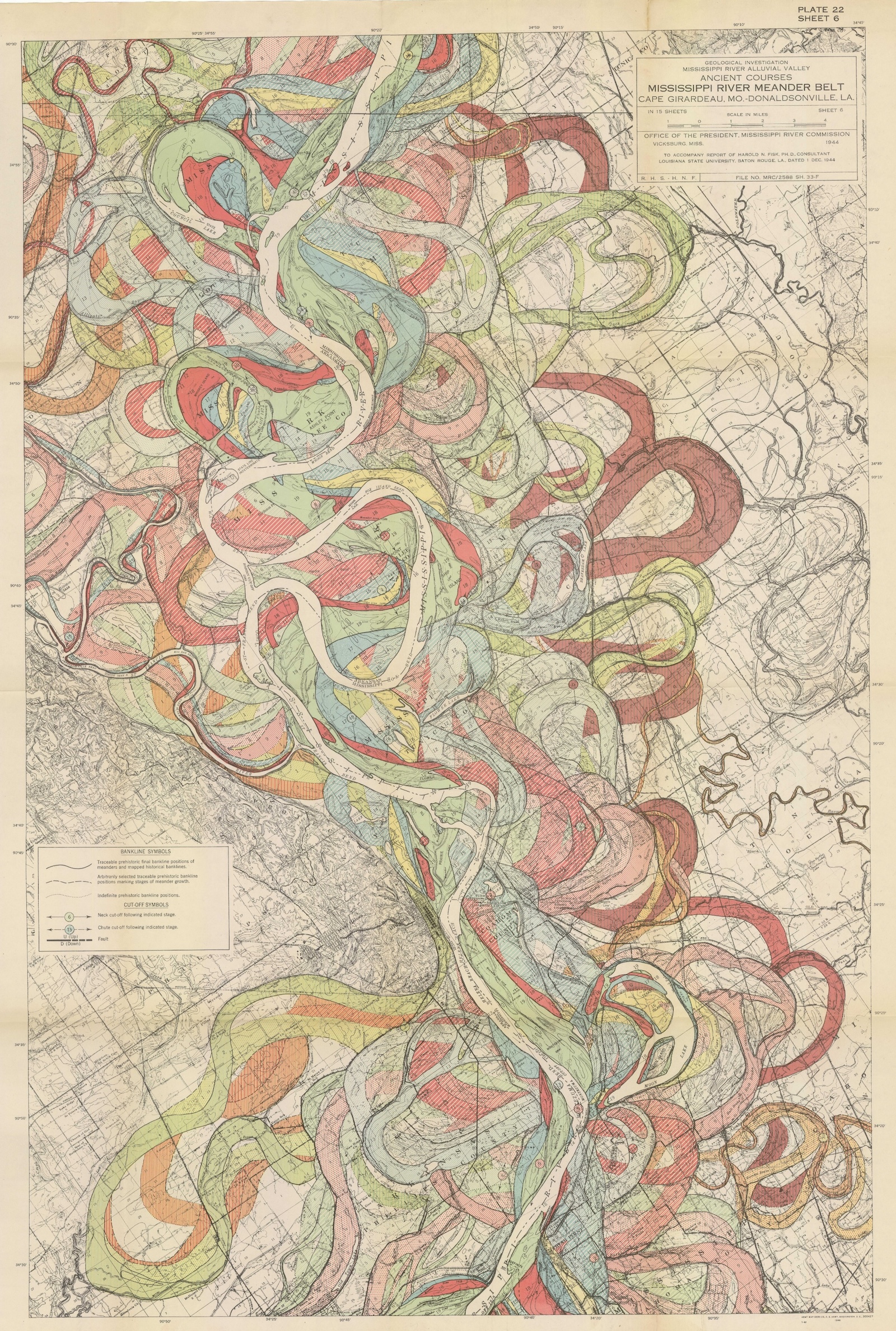 A very complex and colorful map showing various winding paths.