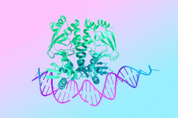 Google Deepmind Alphafold 3d illustration, it looks like an image of complex streamers and confetti